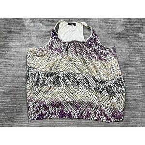 A New Approach‎ Top Womens XL Sleeveless Tank Blouse Polyester Cotton